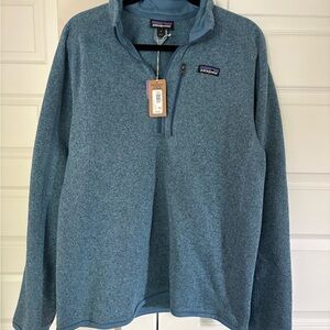 Patagonia Teal Quarter-Zip Fleece